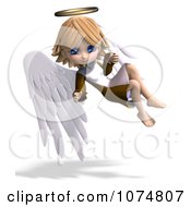 Clipart 3d Cute Angel Girl Flying 6 Royalty Free CGI Illustration by Ralf61 #COLLC1074807-0172