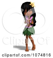 Clipart 3d Hula Dancer Girl 9 Royalty Free CGI Illustration by Ralf61