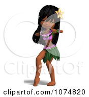 Clipart 3d Hula Dancer Girl 2 Royalty Free CGI Illustration by Ralf61