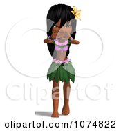 Clipart 3d Hula Dancer Girl 4 Royalty Free CGI Illustration by Ralf61