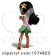 Clipart 3d Hula Dancer Girl 6 Royalty Free CGI Illustration by Ralf61 #COLLC1074823-0172