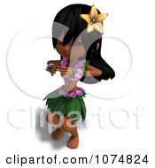 Clipart 3d Hula Dancer Girl 7 Royalty Free CGI Illustration by Ralf61