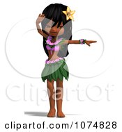 Clipart 3d Hula Dancer Girl 5 Royalty Free CGI Illustration by Ralf61