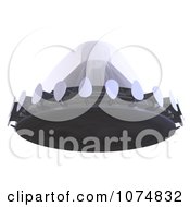 Clipart 3d UFO Flying Saucer Spacecraft 4 Royalty Free CGI Illustration