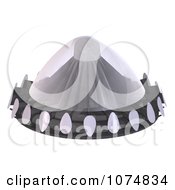 Clipart 3d UFO Flying Saucer Spacecraft 6 Royalty Free CGI Illustration