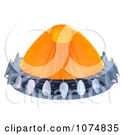 Clipart 3d UFO Flying Saucer Spacecraft 7 Royalty Free CGI Illustration
