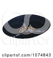 Clipart 3d UFO Flying Saucer Spacecraft 16 Royalty Free CGI Illustration