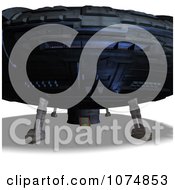 Clipart 3d UFO Flying Saucer Spacecraft 27 Royalty Free CGI Illustration