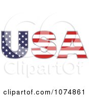 Clipart American Flag Patterned USA Royalty Free Vector Illustration