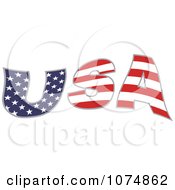 Poster, Art Print Of Wavy American Flag Patterned Usa
