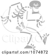 Poster, Art Print Of Gray Skeleton Being Sneaky