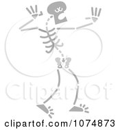 Clipart Gray Skeleton Singing Royalty Free Vector Illustration