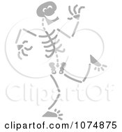 Clipart Gray Skeleton Laughing Royalty Free Vector Illustration by Zooco