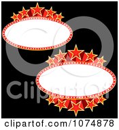Poster, Art Print Of Oval Starry Movie Banners With Copyspace
