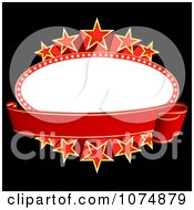 Poster, Art Print Of Oval Starry Movie Banner With Copyspace