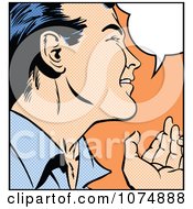 Clipart Retro Pop Art Man Talking Royalty Free Vector Illustration by brushingup #COLLC1074888-0171