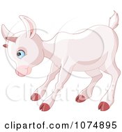 Clipart Cute Baby Goat Playing - Royalty Free Vector Illustration by Pushkin #COLLC1074895-0093