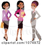 Poster, Art Print Of Group Of Three Professional Multi Ethnic Businesswomen