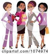 Clipart Four Professional Multi Ethnic Businesswomen Royalty Free Vector Illustration by Monica #COLLC1074974-0132