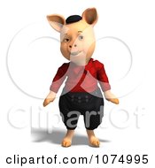 Clipart 3d Pig In Clothes 7 Royalty Free CGI Illustration by Ralf61