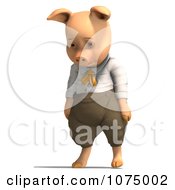 Clipart 3d Sad Pig In Clothes Royalty Free CGI Illustration by Ralf61