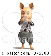 Clipart 3d Shocked Pig In Clothes Royalty Free CGI Illustration by Ralf61