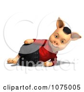 Clipart 3d Reclined Pig In Clothes 3 Royalty Free CGI Illustration by Ralf61