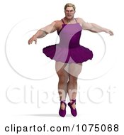 Clipart 3d Strong Male Ballerina In A Tutu 3 Royalty Free CGI Illustration
