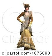 Clipart 3d Steampunk Lady Standing 2 Royalty Free CGI Illustration by Ralf61 #COLLC1075090-0172