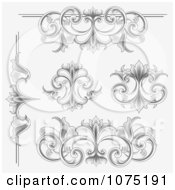 Ornate Etched Victorian Flourish Borders Rules And Design Elements