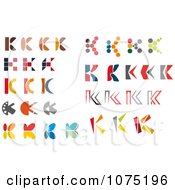 Poster, Art Print Of Colorful Abstract Letter K Logos