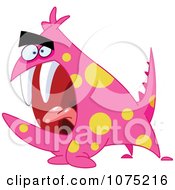 Poster, Art Print Of Pink Screaming Monster