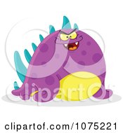 Poster, Art Print Of Chubby Mean Purple Monster