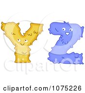 Poster, Art Print Of Plush Alphabet Letters Y And Z