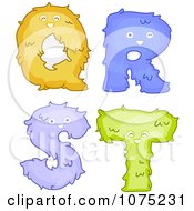 Poster, Art Print Of Plush Alphabet Letters Q Through T