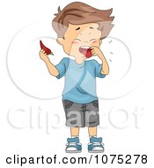 Poster, Art Print Of Boy Tasting A Spicy Pepper