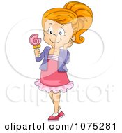 Poster, Art Print Of Girl Eating A Sweet Loli Pop