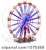 Clipart 3d Wheel Of Fun Ferris Wheel Carnival Ride 2 Royalty Free CGI Illustration by Ralf61 #COLLC1075356-0172