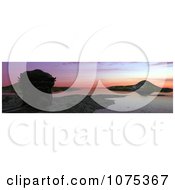 Clipart 3d Coastal Sunset Panoramic Landscape Royalty Free CGI Illustration by Ralf61