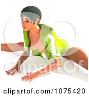 Clipart 3d Yoga Woman In A Pose 6 Royalty Free CGI Illustration by Ralf61