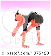 Clipart 3d Yoga Woman In A Pose 9 Royalty Free CGI Illustration by Ralf61