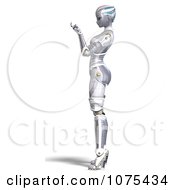 Clipart 3d Futuristic Female Sci Fi Robot Beckoning Royalty Free CGI Illustration by Ralf61 #COLLC1075434-0172