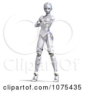 Clipart 3d Futuristic Female Sci Fi Robot Standing 2 Royalty Free CGI Illustration by Ralf61 #COLLC1075435-0172