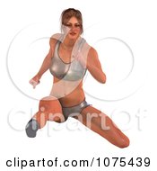 Clipart 3d Health Fit And Strong Athletic Woman Running 5 Royalty Free CGI Illustration