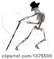 Clipart 3d Skeleton Wearing A Top Hat And Dancing With A Cane 1 Royalty Free CGI Illustration by Ralf61 #COLLC1075500-0172