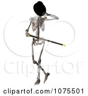 Clipart 3d Skeleton Wearing A Top Hat And Dancing With A Cane 2 Royalty Free CGI Illustration by Ralf61 #COLLC1075501-0172
