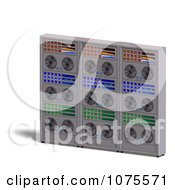 Clipart 3d Cooling Fans On Server Racks 2 Royalty Free CGI Illustration