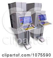Clipart 3d Server Racks 24 Royalty Free CGI Illustration