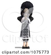 Clipart Asian Girl In A Black Dress 1 Royalty Free CGI Illustration by Ralf61