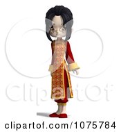 Clipart Asian Girl In A Red Dress 1 Royalty Free CGI Illustration by Ralf61
